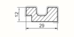 Финишная рейка для реечной панели WellMaker ПНп-38 Артисан 2800x29x12 правая