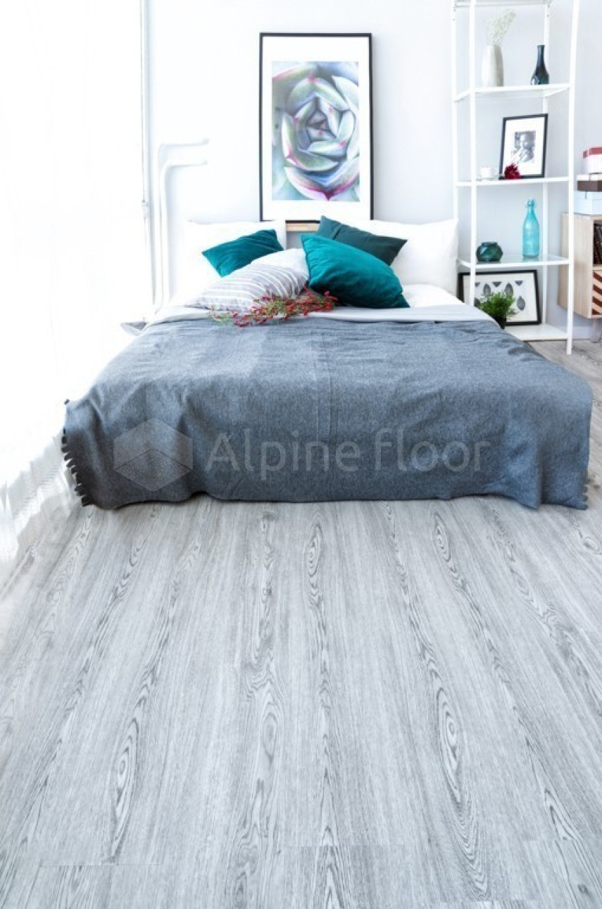 Каменно-полимерная напольная плитка Alpine Floor CLASSIC Ясень ЕСО 134-6