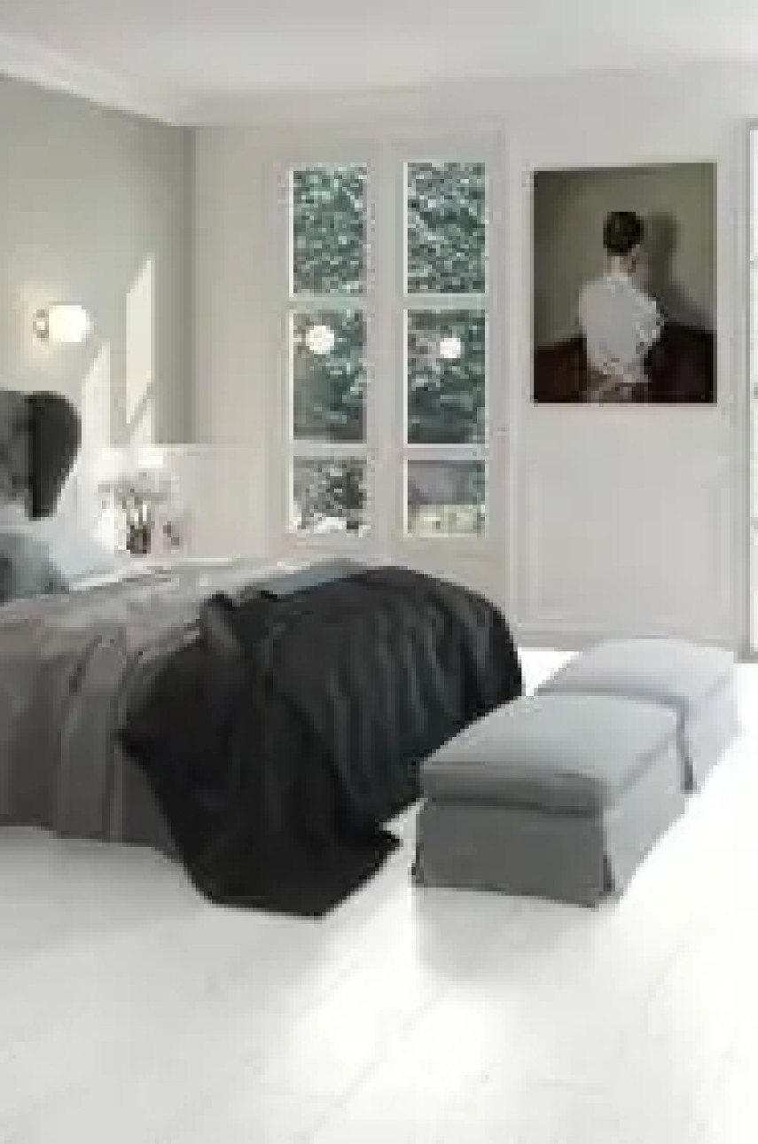 Виниловый пол Quick-Step Ambient Click Мрамор каррарский белый AMCL40136