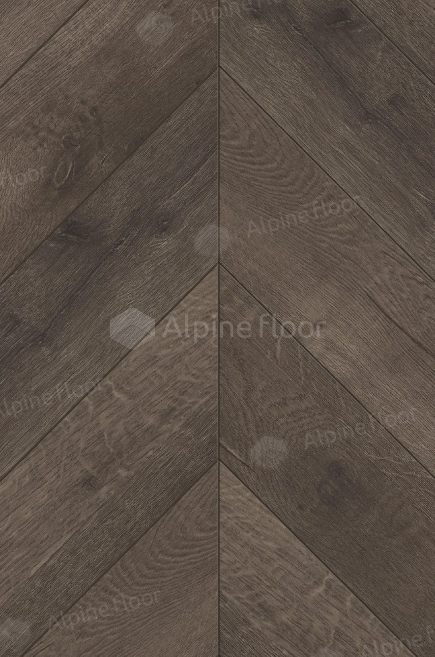 Каменно-полимерная плитка Alpine Floor Chevron Дуб Антарес Eco 18-9