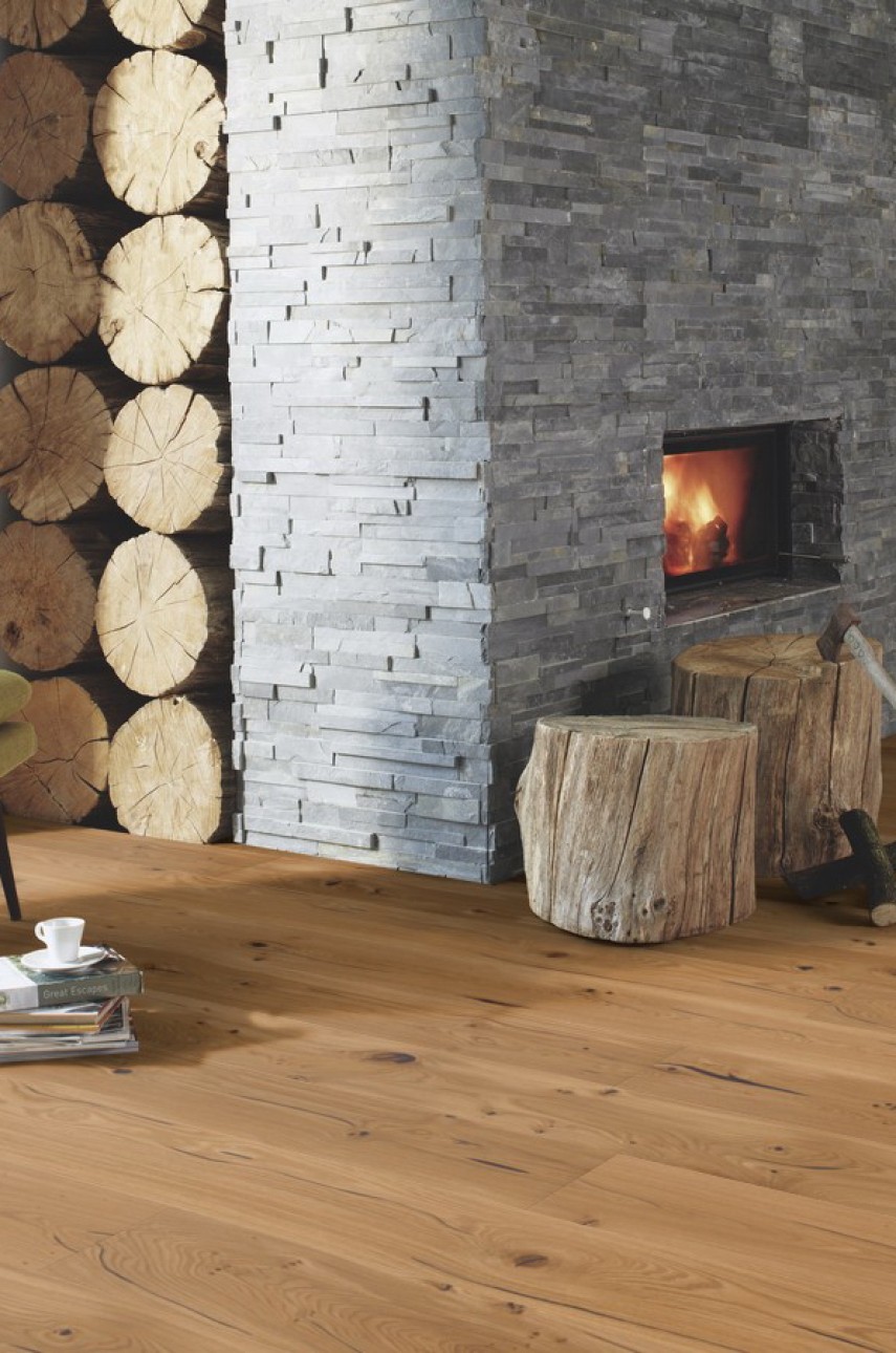 Паркетная доска BOEN Handcrafted Castle Дуб Espressivo Live Natural brushed